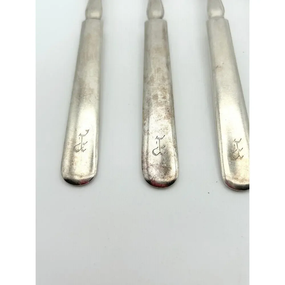 1847 Rogers Bros Forks Set of 6 Windsor Silverplate Monogramed 